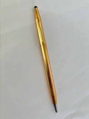 Cross Ballpoint Pen, 1/20  14k Gold Filled Made in USA Blue Ink